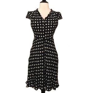Kate Spade black and white polka dot ruffle dress